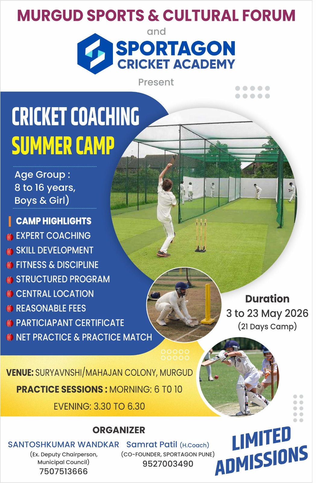 Murgud, Kolhapur - Cricket Coaching Programs - Murgud